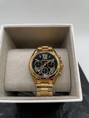 Michael Kors Ladies Bradshaw Chronograph Gold-Tn Stainless Stl 36mm Watch MK6959 - Image 1 of 4