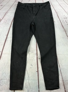 American Eagle Next Level Stretch Super Hi Rise Jegging Jeans Größe 14 R Schwarz 28L - Bild 1 von 14