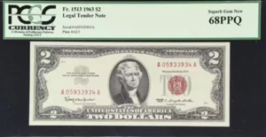 1963 USA $2 fr.1513 UNC PCGS 68 PPQ - Picture 1 of 2