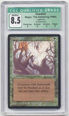Graded Gold Signed Deadfall CGC 8.5 Legends Artist NeNe Thomas 1994 MTG Magic! - Image 1 of 2