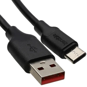 20 AWG USB A auf Typ C USB-C SCHNELLLADEN 3A + Ladekabel kurz 0,2 m SCHWARZ - Bild 1 von 7