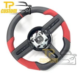 Matte Carbon Fiber Red Leather Steering Wheel For Ford Mustang 2005-2009 - Picture 1 of 9