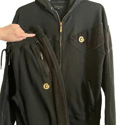 Sudadera con capucha y joggers para hombre Cookies 24K negro dorado talla mediana. Foto 1 de 4