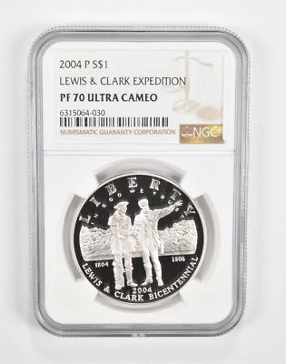 PF70 2004-P Commemorative $1 Lewis and Clark NGC Brown Label - Image 1 of 4
