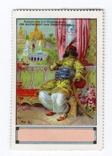 Sultan ARABIAN NIGHTS Aladdin GERMAN POSTER STAMP 1890's No 4 Cinderella