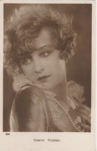 FRANCE Old Rare Cinema Advertising Postcard GRETA NISSEN 1930s - Picture 1 of 2