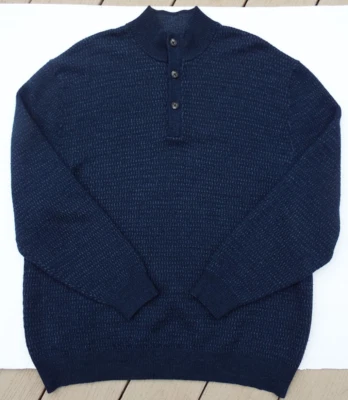 Joseph Abboud Mens Sweater Merino Wool Blend Pullover Blue 2X Classic Fit - Image 1 of 4