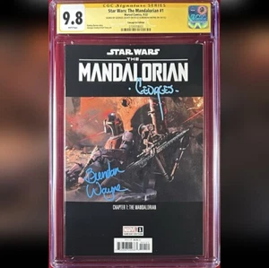 STAR WARS THE MANDALORIAN #1 CONECPT ART EDITION CGC 9.8 SS BRENDAN WAYNE JEANTY - Picture 1 of 1