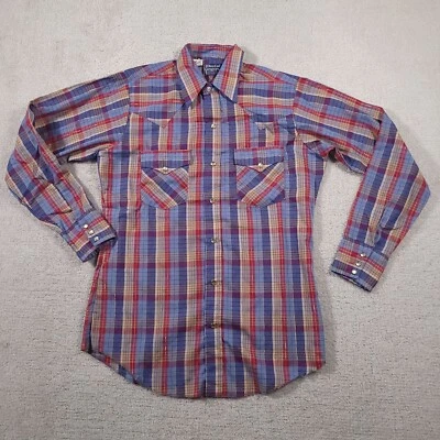 Camisa De Colección DeeCee Rangers Para Hombres Mediana 15.5 Cuadros Western Pearl Snap Vaquero EE. UU. Foto 1 de 4