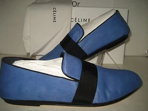 $ 950 NEU CELINE US 9,5 EU 39,5 blau Pony Haar flacher Hausschuh Halbschuh Slipper Slipper Schuhe - Bild 1 von 9