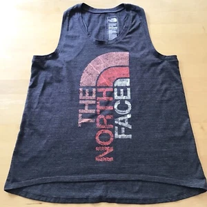 North Face Tank Top Womens XL Graphic Curved Hem Classic Fit Gray - Picture 1 of 9