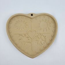 Pampered Chef SEASONS OF THE HEART Cookie Chocolate Mold 1997 Stoneware Bakeware