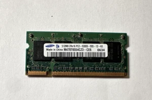Samsung M470T6554CZ3-CE6 512MB SODIMM RAM Laptop Memory 200P PC2-5300 DDR2-667 - Picture 1 of 4