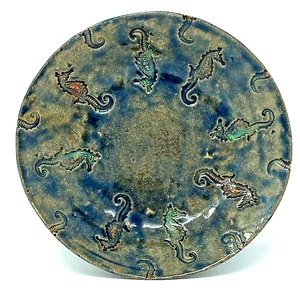 Seahorse Pottery Trinket Dish Vanity Tray Student or Studio Art Project Piece - Picture 1 of 11