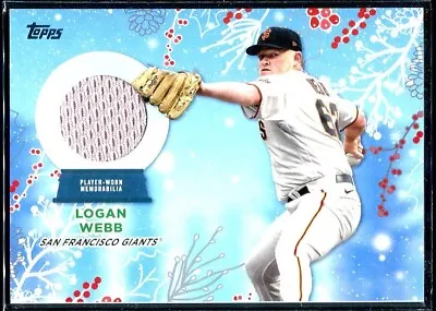 2023 Topps Holiday Logan Webb #RC-LW Patch San Francisco Giants  - Image 1 of 3