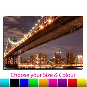 New York Manhattan Brücke einzelne Leinwand Wandkunst Bilddruck v - Bild 1 von 11