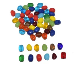 50 piezas Cuentas de vidrio para lámparas hechas a mano Espaciador de cuentas de caída Fabricación de joyas 11x9 mm - Imagen 1 de 4
