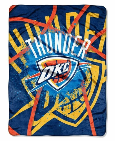 Oklahoma City Thunder 60"x80" Plush Throw Blanket - Shadow Play Design [NEW] Cover