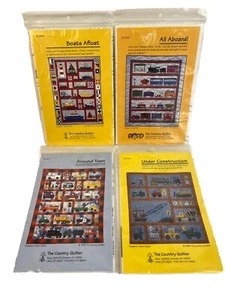4 Country Quilter Transportation Patterns - Cars Trucks Construction Boats Train - Picture 1 of 3