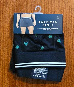 NEU American Eagle 4,5 Zoll ultraweiche Boxershorts mittellang Größe S Kleeblätter - Bild 1 von 5