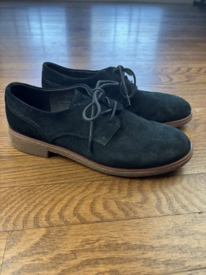 Zapatos cómodos Clarks negros de gamuza para mujer talla 8 Griffin Lane Derby Foto 1 de 4