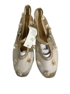 A New Day Shoes Womens Size 11 Beige Everly Mary Jane Floral Mesh Flats New - Image 1 of 4