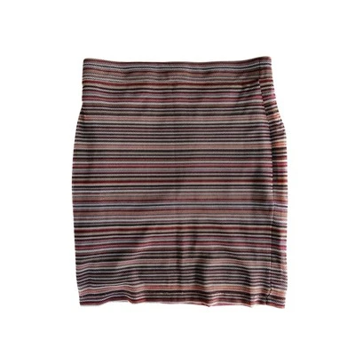 ROZ AND ALI, STRIPED, BOHO SKIRT, KNEE LENGTH, SIZE L Foto 1 de 3