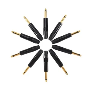 ou Plaquage 10Pcs Plug Mono Professional 2 Pole 6.35 Mm 6.5Mm Prise Stéréo 3523 - Afbeelding 1 van 7