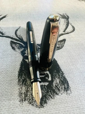 Waterman's 515 "Gentleman's" Fountain pen, huge 14k F nib, 1940s, serviced - Image 1 of 4