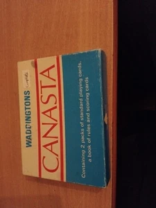 Waddington's 1970s Canasta Card Set 2 Deck Game - Picture 1 of 1