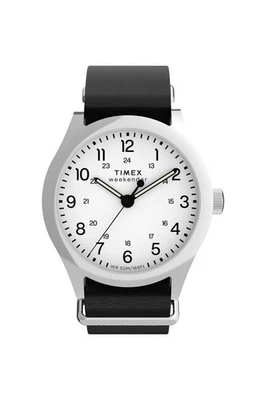 Reloj de cuero negro New England 39mm para hombre Timex Weekender TW2Y35900 - Imagen 1 de 4