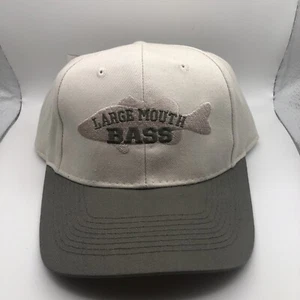 NWOT Large Mouth Bass Fish Hat - Beige Fishing Strapback OC Outdoor Cap - Bild 1 von 3
