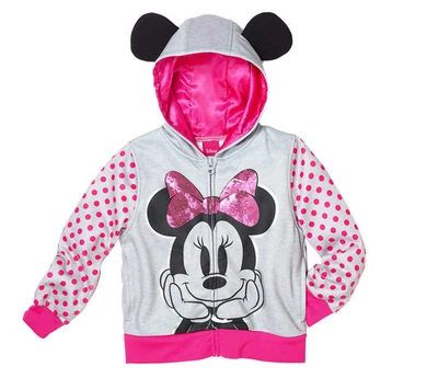 Minnie Mouse Costume Hoodie Jacket Ears Girls 6 6X Zipper Zip Halloween Costume - Image 1 of 2
