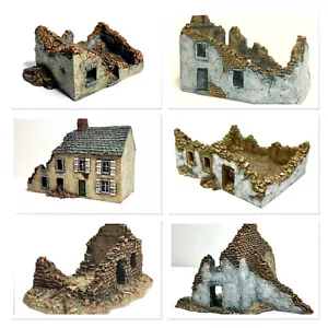 10mm Wargame buildings - 6 x Ruined Buildings set - O Group - UNPAINTED - Bild 1 von 1