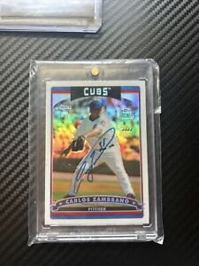 Carlos Zambrano 1/1 Auto Topps Archives 2022 Chicago Cubs