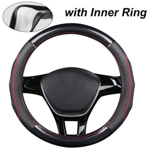 15''Carbon Fiber Car Steering Wheel Covers Leather For Lexus IS300 IS350 NX350h - Bild 1 von 10