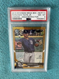 2018 Bowman Chrome Gold Mojo 1/50 PSA 8 Fernando Tatis Jr. Refractor mega box