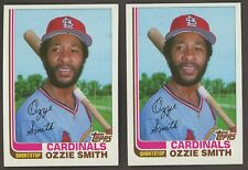 2 1982 Topps Traded #109T Ozzie Smith NM+ HOF Cardinals LOT