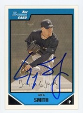 SIGNED BASEBALL CARD AUTO ARIZONA DIAMONDBACKS GREG SMITH 2007 BOWMAN #85