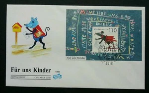 [SJ] Germany - For Our Children 1999 Rat Mouse Cartoon Animation (miniature FDC) - Picture 1 of 5
