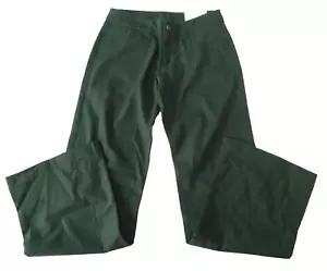 PATAGONIA Women's Pants 6L Inseam 33 Organic Cotton Wide Leg Dark Green NWT $70 - Picture 1 of 8