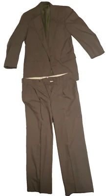 Traje y pantalón pata de gallo verde y gris Palm Beach 32S para hombre perfecto estado Foto 1 de 4