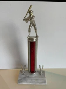 Vintage 1974 Baseball Trophy 14" with Marble Base - Picture 1 of 9