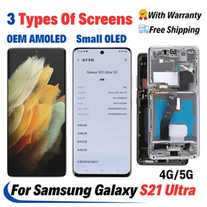 For Samsung Galaxy S21 Ultra G998 OEM AMOLED Small OLED Touch Screen Replacement - Picture 1 of 13