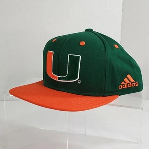 Adidas Youth Orange Green Baseball Hat Cap Adjustable UM Miami Hurricanes READ - Picture 1 of 10