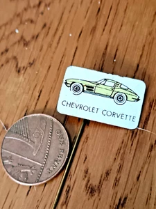 Vintage Chevrolet Corvette car Aluminium pin badge1960's Rare - Picture 1 of 2