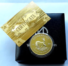1984 Gold 1oz 24K Krugerrand Coin South Africa BOX & C.O.A.