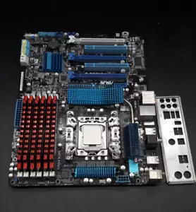 Asus P6X580-E Mainboard mit Intel I7-950 Prozessor & GT210 GPU inkl. 12GB RAM - Bild 1 von 5