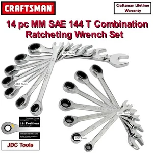 CRAFTSMAN 14 pc Ratcheting Combination Wrench Set 144 Tooth 10 20 - Picture 1 of 4