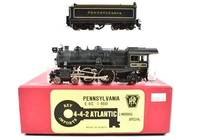 HO Brass Key Imports PRR Pennsylvania Railroad E-6S 4-4-2 Atlantic #460 Lindberg - Image 1 of 4